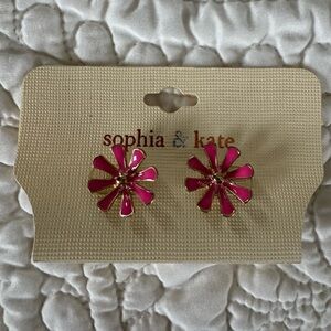 Kate Spade Fuchsia Flower Earrings